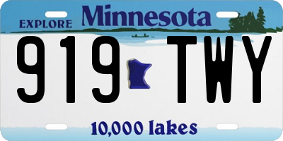 MN license plate 919TWY