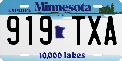 MN license plate 919TXA