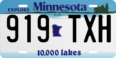MN license plate 919TXH