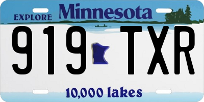 MN license plate 919TXR