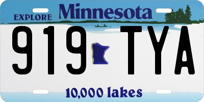 MN license plate 919TYA