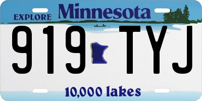 MN license plate 919TYJ