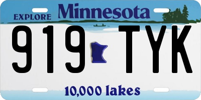 MN license plate 919TYK