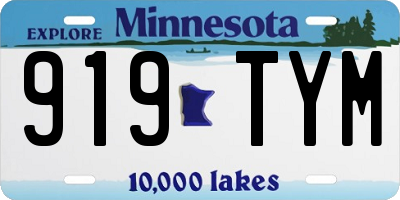 MN license plate 919TYM