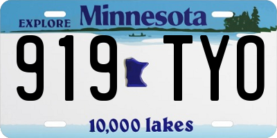 MN license plate 919TYO