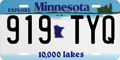 MN license plate 919TYQ