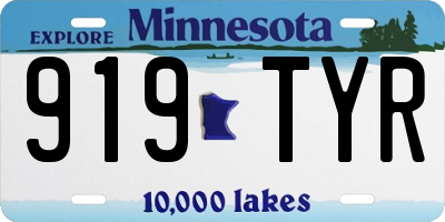 MN license plate 919TYR