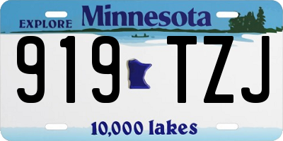 MN license plate 919TZJ