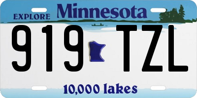 MN license plate 919TZL