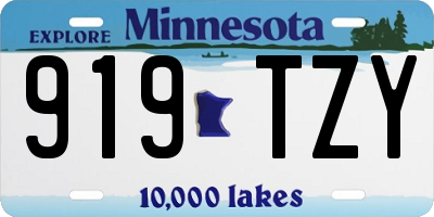 MN license plate 919TZY