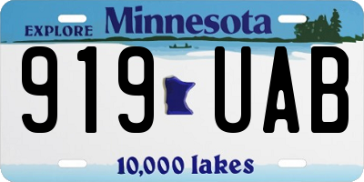 MN license plate 919UAB