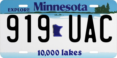 MN license plate 919UAC
