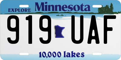 MN license plate 919UAF