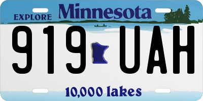 MN license plate 919UAH