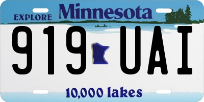 MN license plate 919UAI