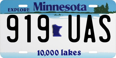 MN license plate 919UAS