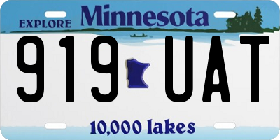 MN license plate 919UAT