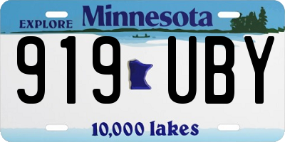 MN license plate 919UBY