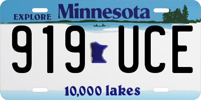 MN license plate 919UCE