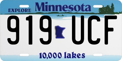 MN license plate 919UCF
