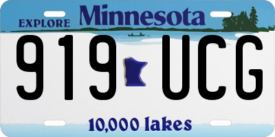 MN license plate 919UCG