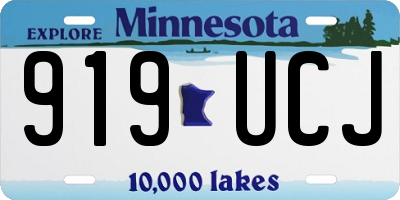 MN license plate 919UCJ