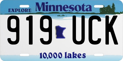 MN license plate 919UCK