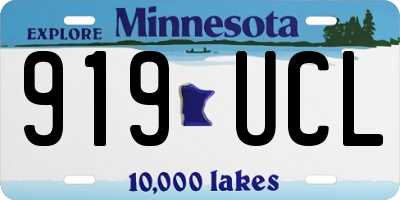 MN license plate 919UCL