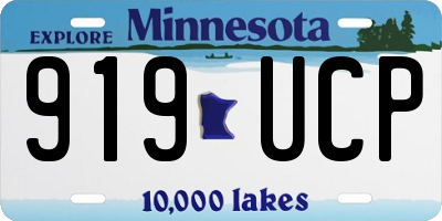 MN license plate 919UCP