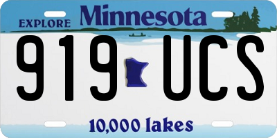 MN license plate 919UCS