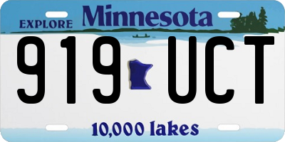 MN license plate 919UCT