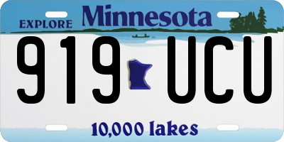 MN license plate 919UCU