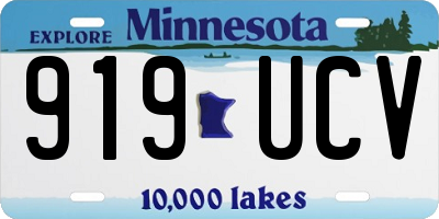 MN license plate 919UCV