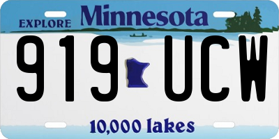 MN license plate 919UCW