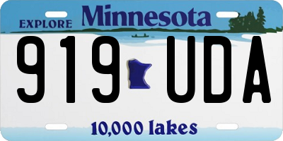 MN license plate 919UDA