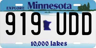 MN license plate 919UDD