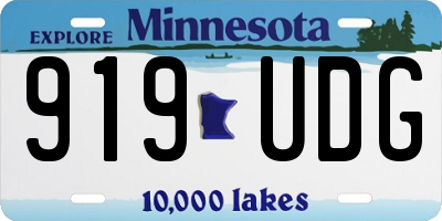 MN license plate 919UDG