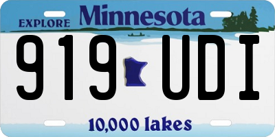 MN license plate 919UDI