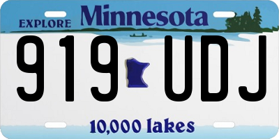 MN license plate 919UDJ