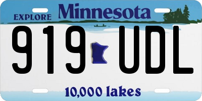 MN license plate 919UDL