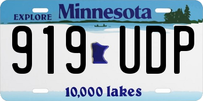 MN license plate 919UDP