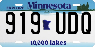 MN license plate 919UDQ