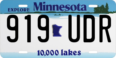 MN license plate 919UDR
