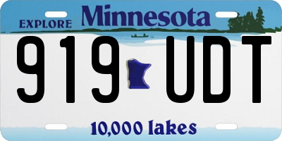 MN license plate 919UDT