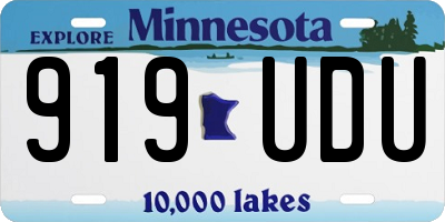 MN license plate 919UDU