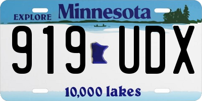 MN license plate 919UDX