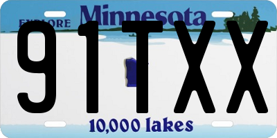 MN license plate 91TXX