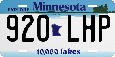 MN license plate 920LHP
