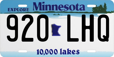 MN license plate 920LHQ
