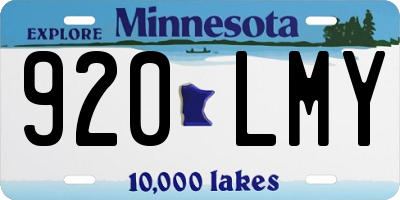 MN license plate 920LMY